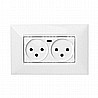 שקע כפול עם מטען USB מהיר אוניברסלי TYPE C PD ניסקו סוויץ'