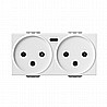 שקע כפול עם מטען USB מהיר אוניברסלי TYPE C PD ניסקו סוויץ'