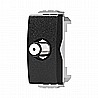 שקע TV קואקס 1 מודול שחור מט ניסקו סוויץ'