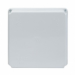 קופסת הסתעפות חלקה T-5 200X200X100 IP-55 קופסת הסתעפות חלקה T-5 200X200X100 IP-55