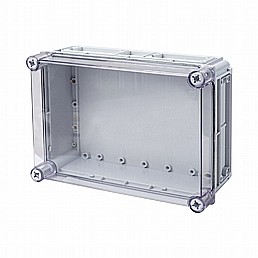 קופסת CI4 עם בסיס אפור, מכסה שקוף 350X250X150 קופסת CI4 עם בסיס אפור, מכסה שקוף 350X250X150