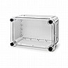 קופסת CI3 עם בסיס אפור, מכסה שקוף 250X175X150