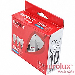 מארז 3 נורות לד A60 10W מארז 3 נורות לד A60 10W